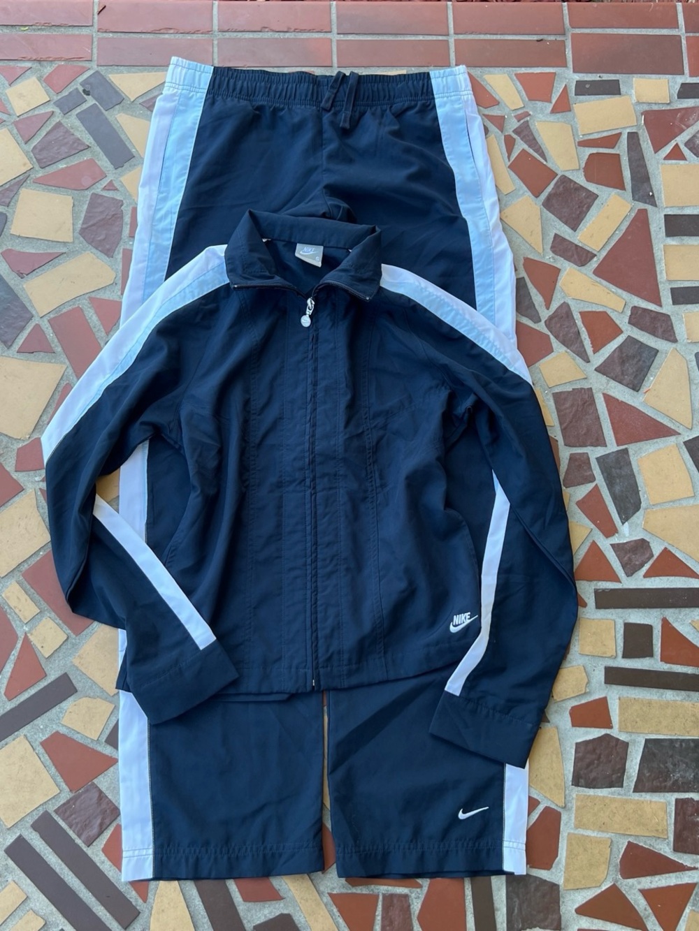 Vintage Y2k Nike Navy and Light Blue Tracksuit Women